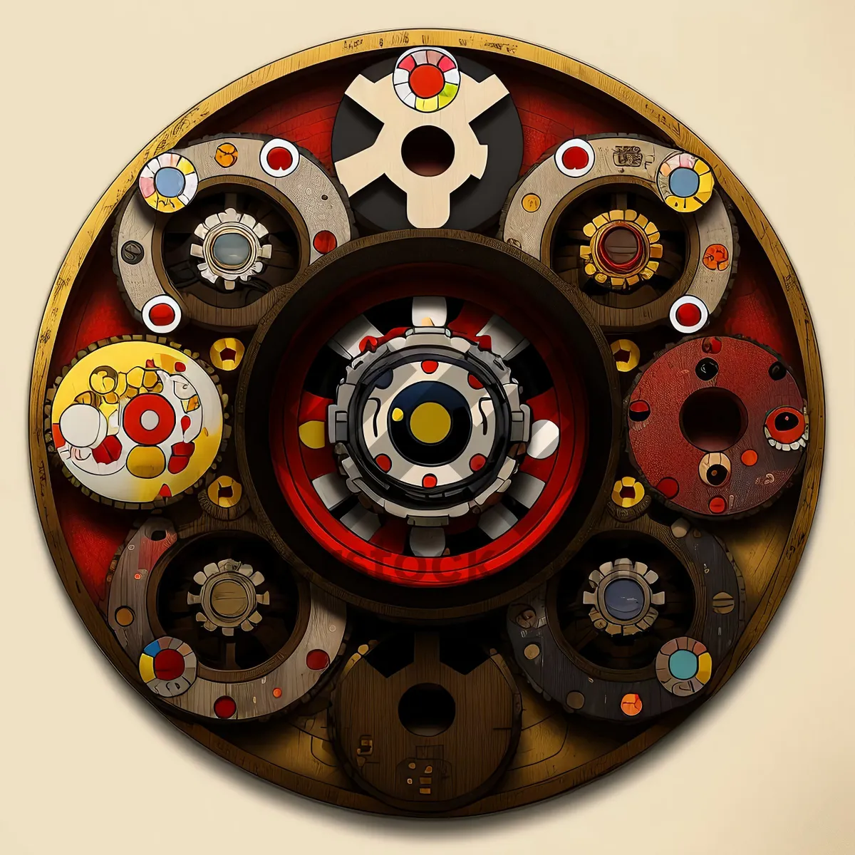 Picture of Compact Disk Mechanism with Spring Gear Dial