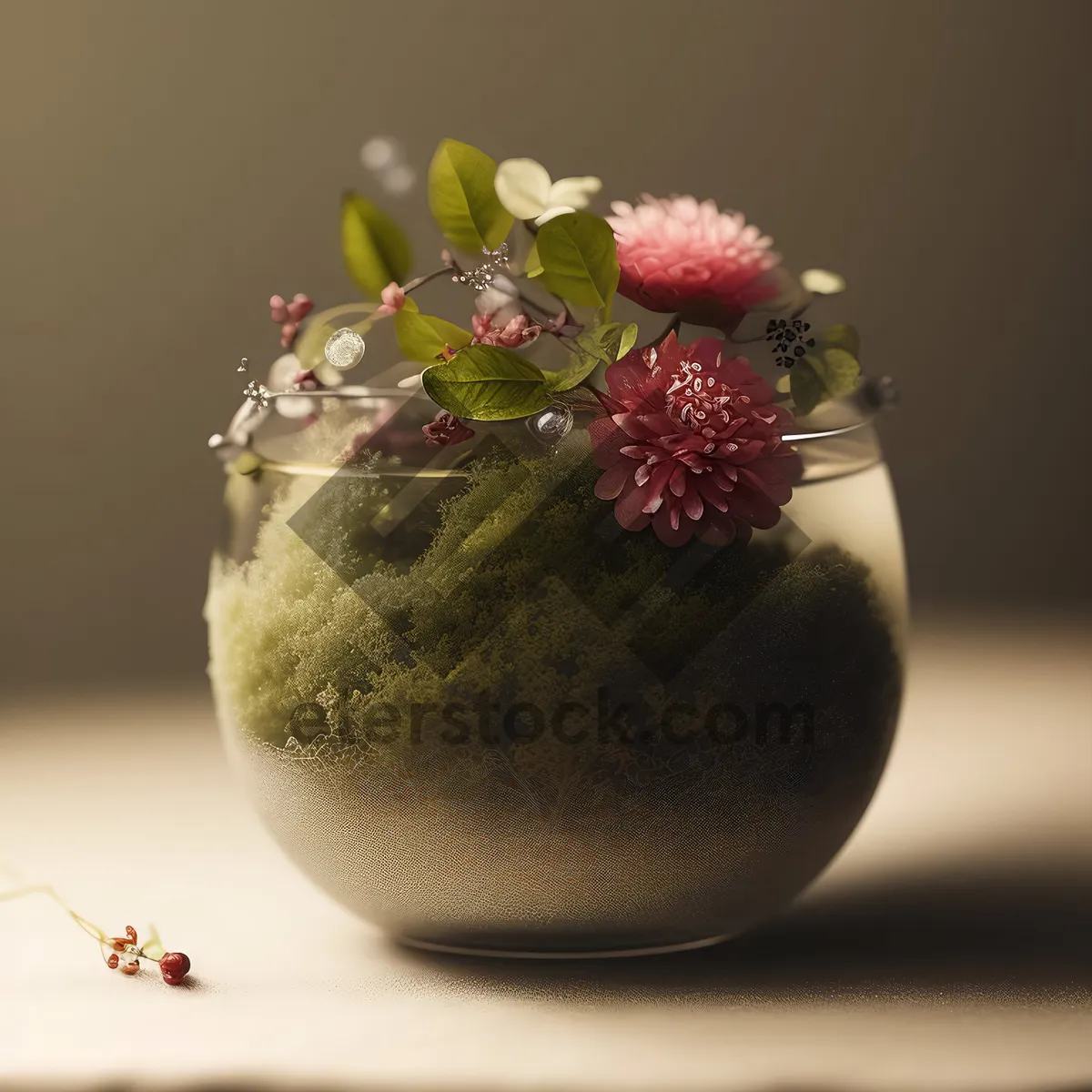 Picture of Berry fruit bowl with delicious cream topping.