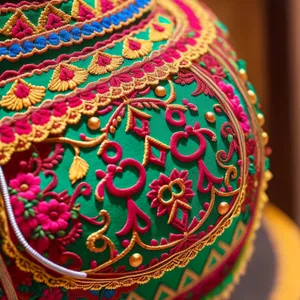 Colorful Paisley Fabric Bangle Decoration for Festive Celebrations