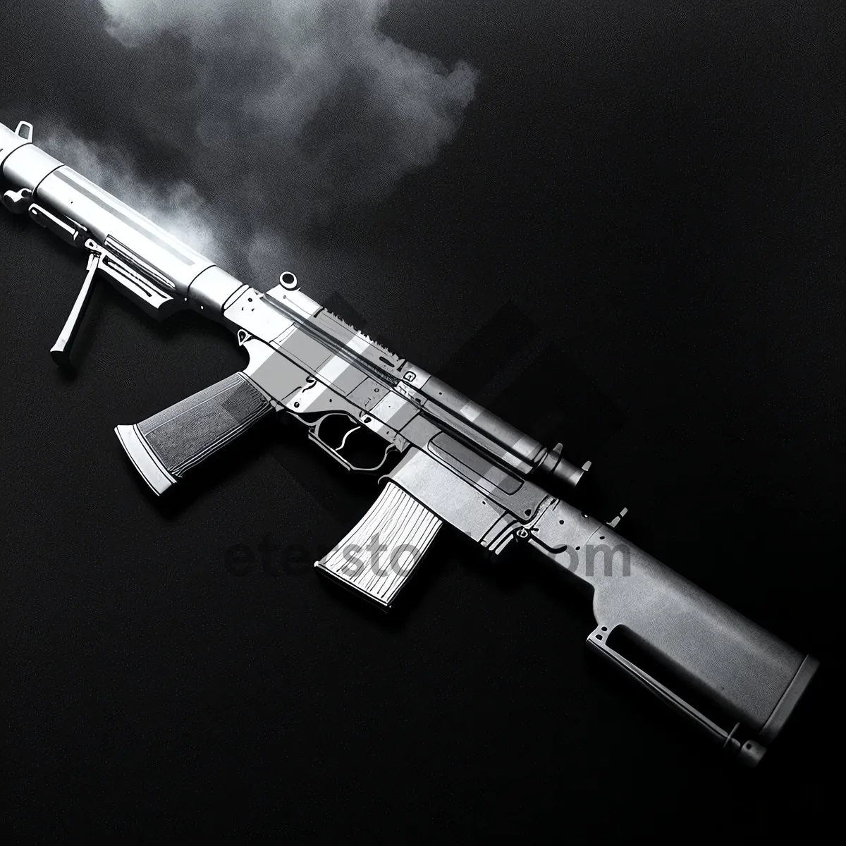 Picture of High-powered Metal Assault Rifle: The Ultimate Firearm Instrument