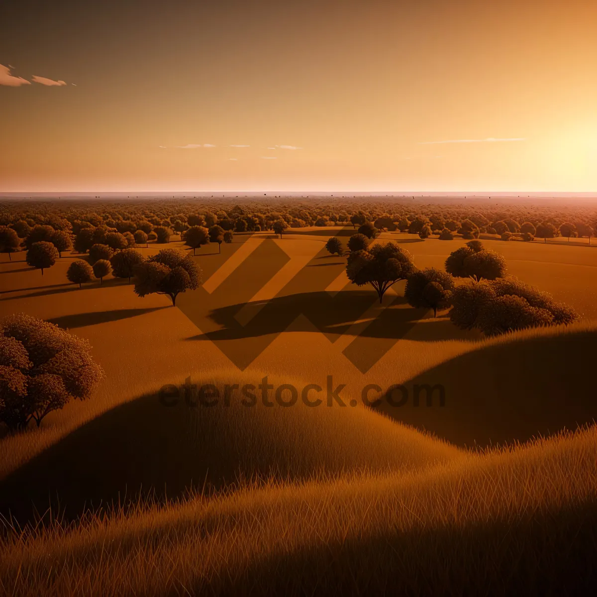 Picture of Sandy Dunes at Sunset in Morocco