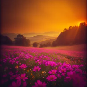 Golden Fields at Sunset