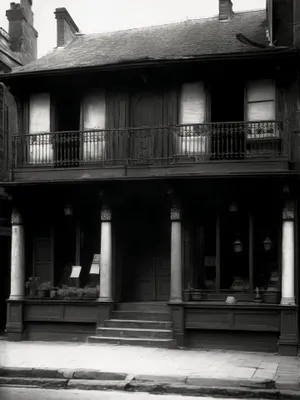 Old City Landmark with Architectural Balconies and Columns