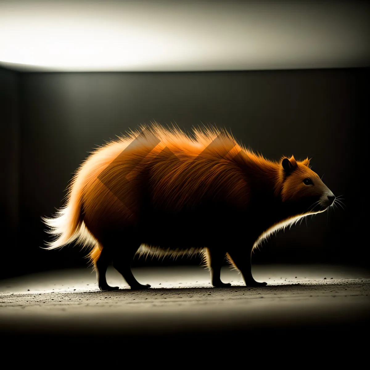 Picture of Fluffy Critter on Windowsill - Furry Friends Gathering