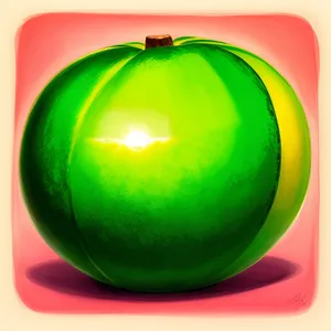 Shiny Granny Smith Apple: Bright, Edible Fruit Icon.