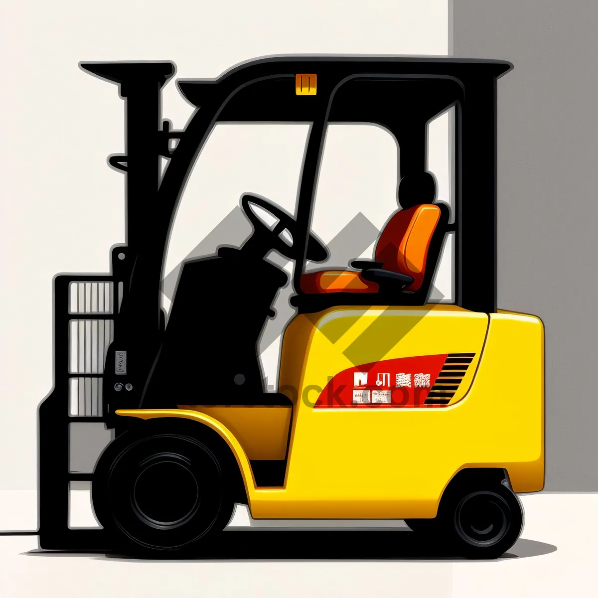 Picture of Wheeled Forklift Truck Transportation Vehicle