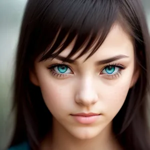 Stunning brunette with captivating eyes and sensual smile