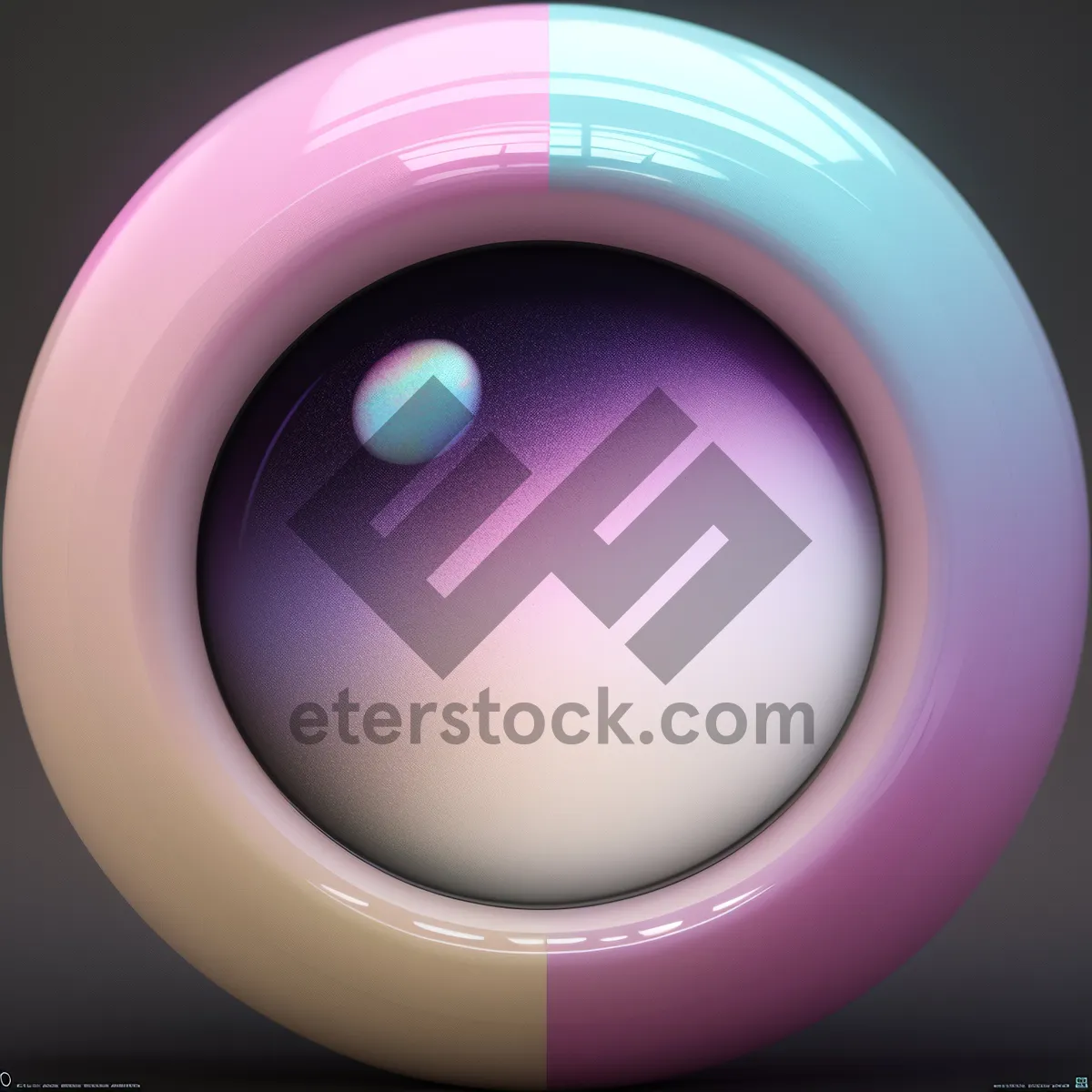 Picture of Shiny Glass Button Set with Reflection