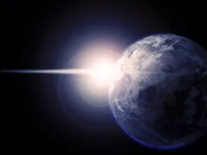 Digital Moonlight in Futuristic Space