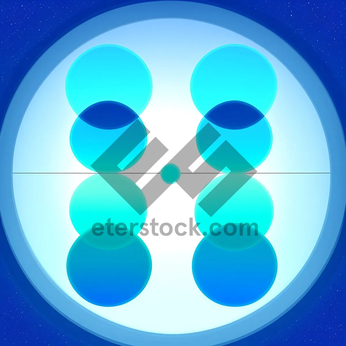 Picture of Shiny Button Set: Round, Glossy Web Icons with a Glass Reflection