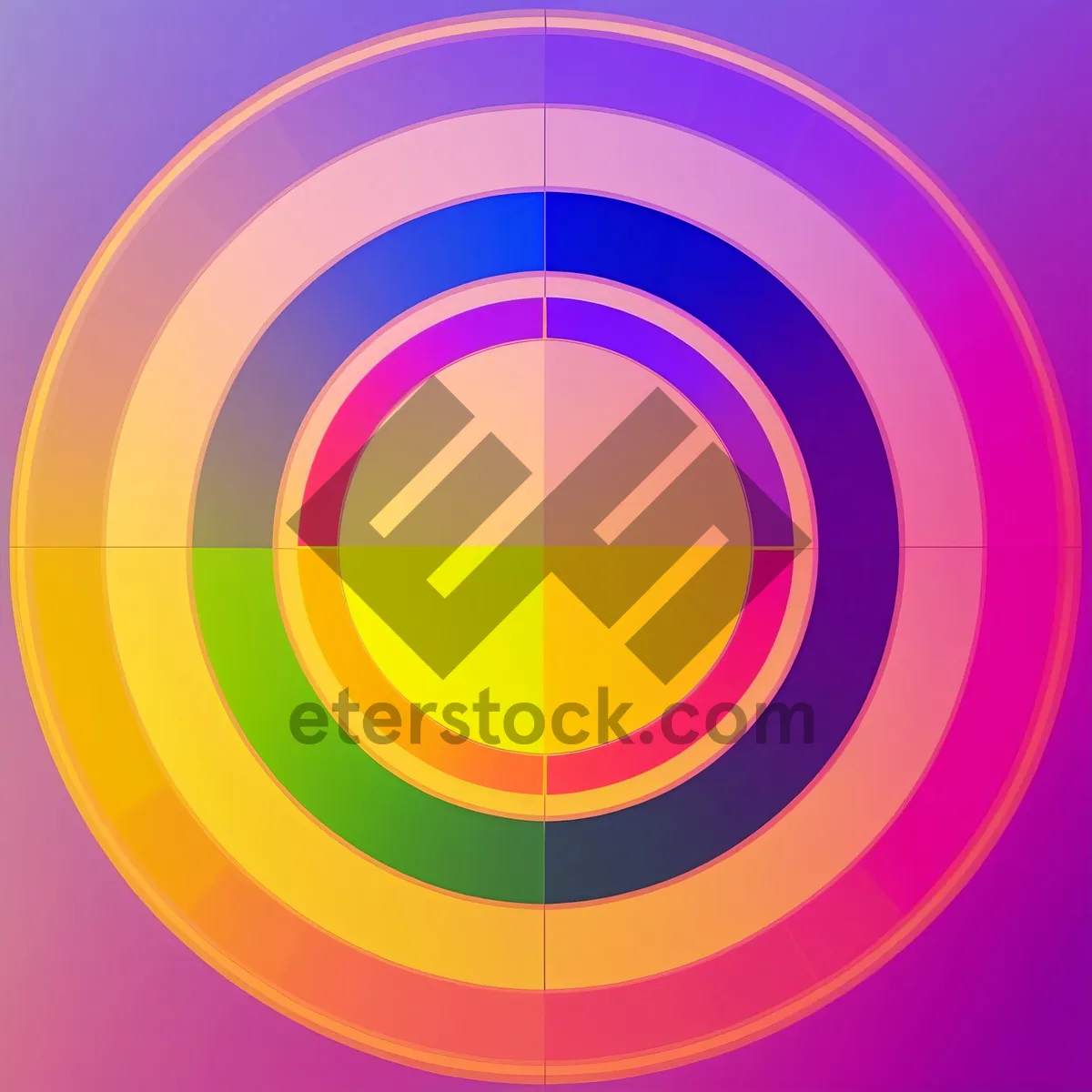 Picture of Artistic Rainbow Circle Icon Design