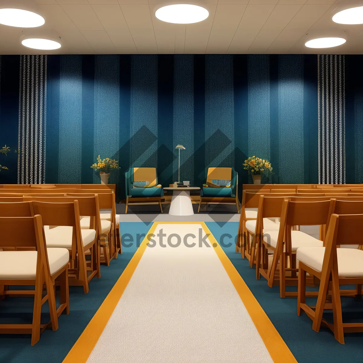 Picture of Modern Interior Classroom with Stylish Furniture