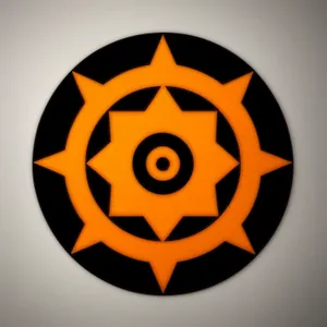 Black Round Shiny Design Icon Button