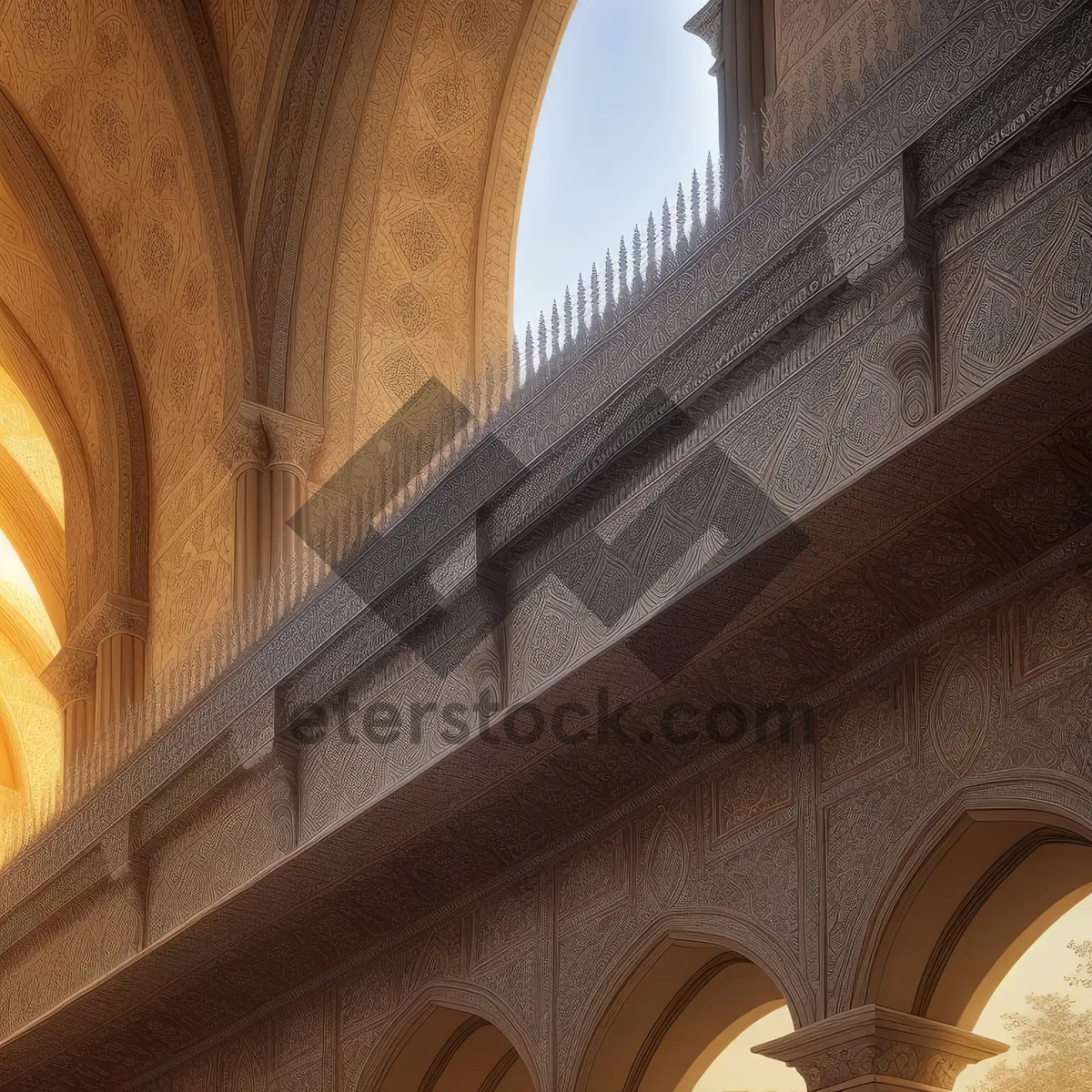 Picture of Ancient Cathedral: A Historic Religious Landmark with Arches and Stone Windows.