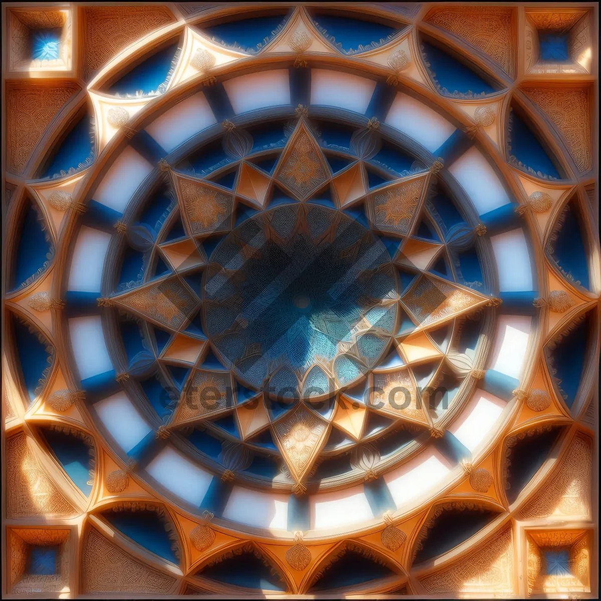 Picture of Mosaic Arabesque: Intricate Art and Design on Architectural Window