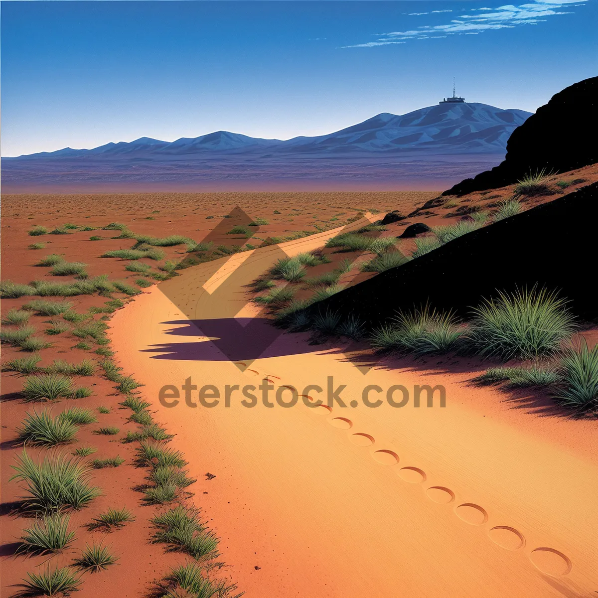 Picture of Serenity at Sunset: Majestic Desert Sands and Sky