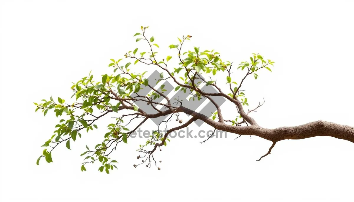 Picture of Summer forest tree silhouette with floral design