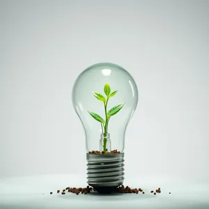 Green Energy Lamp Technology Bright Plant Idea