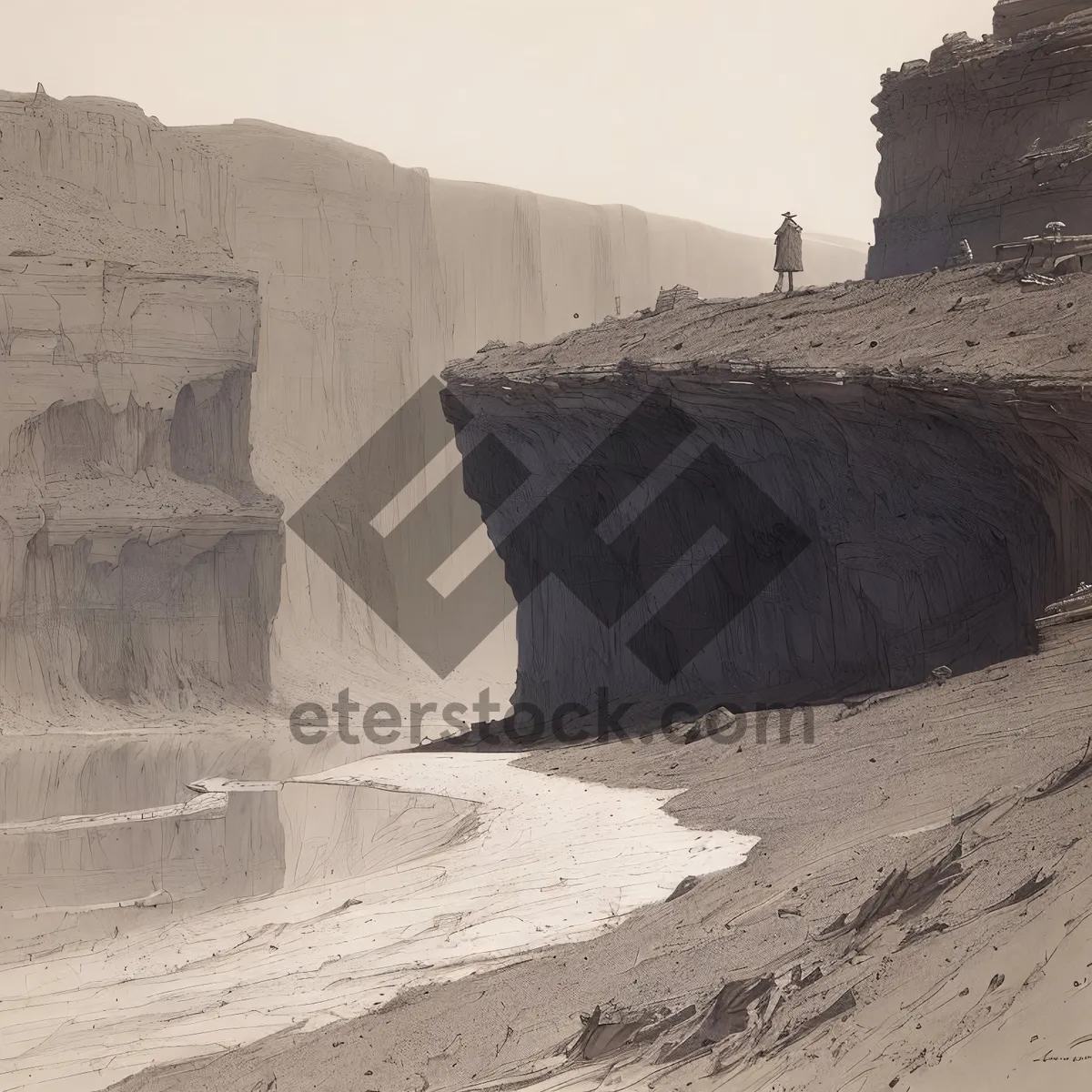 Picture of Majestic Sandstone Cliffs in Desert National Park