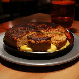 Delicious gourmet cake on a plate