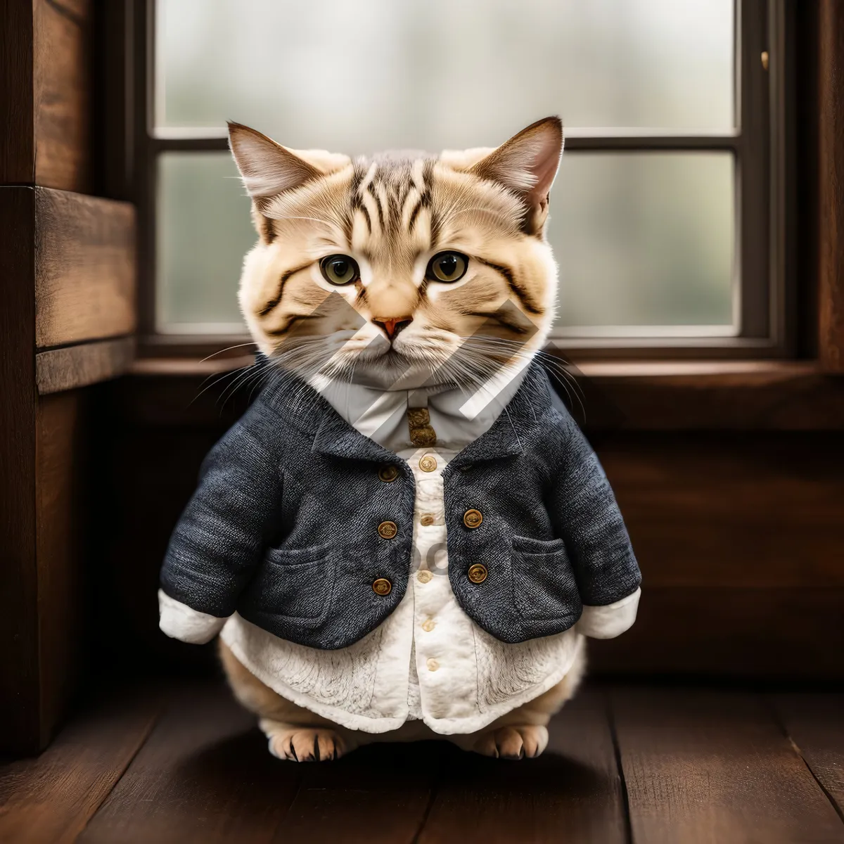 Picture of Curious Tabby Kitten with Gray Fur and Whiskers