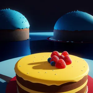 Delicious Cake Planet with Ice Cream Sphere