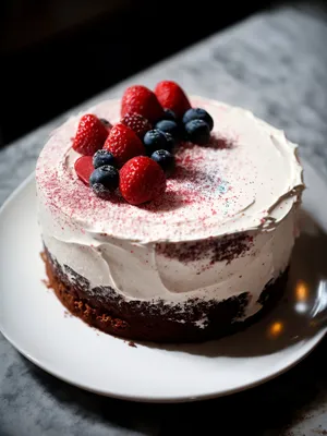Delectable Fresh Berry Trifle with Chocolate Drizzle