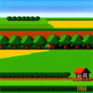 Vibrant Rural Landscape with Rolling Green Meadow