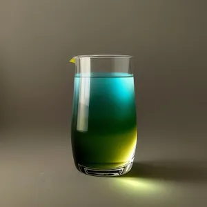 Refreshing Cocktail in Transparent Glass