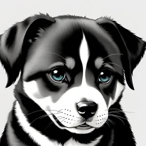 Cute Studio Portrait of Pretty Dog with Attractive Eyes