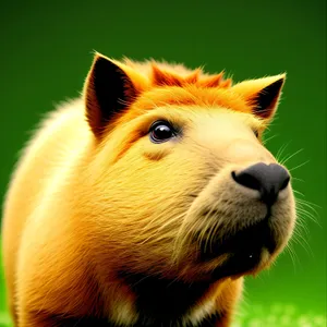 Adorable Studio Portrait of Cute Brown Baby Guinea Pig