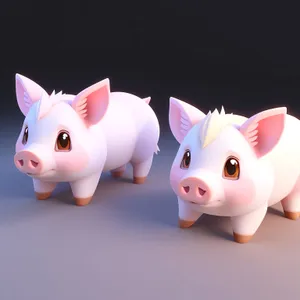 Pink Ceramic Piggy Bank: Money-Saving Wealth Container