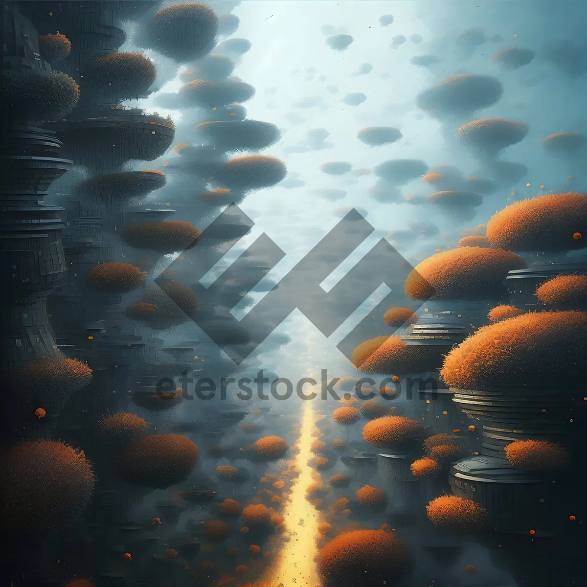 Picture of Colorful Invertebrates in Underwater Light Show