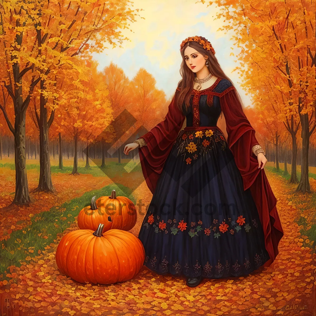 Picture of Autumn Harvest: Vibrant Orange Pumpkin Squash