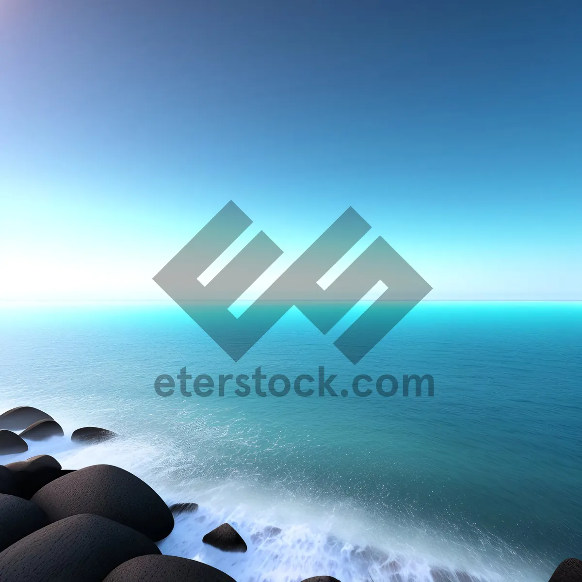 Picture of Idyllic sunset over turquoise ocean waves