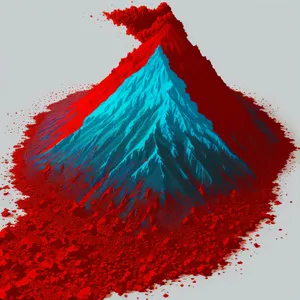 Volcano Majesty: A Fiery Painted Mountain