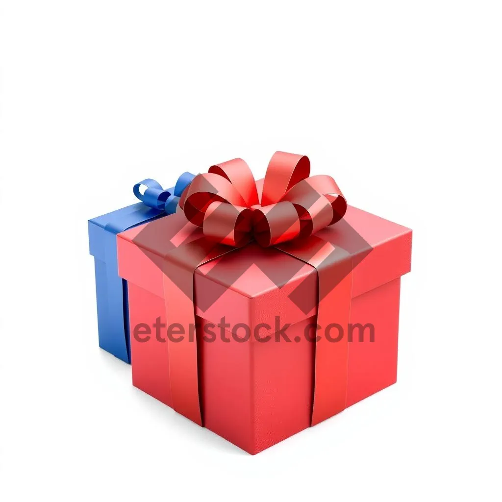 Picture of 3D Gift Box with Ribbon and Bow