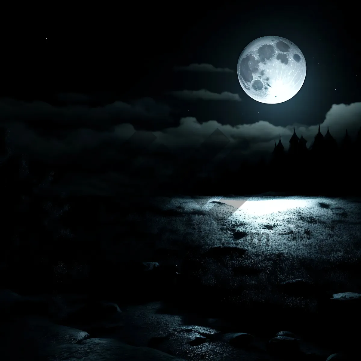 Picture of Luminous Earth in Moonlight: A Celestial Glimpse