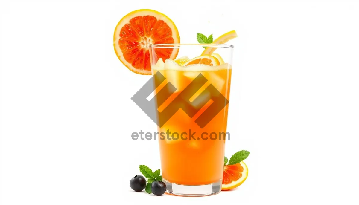 Picture of Fresh Citrus Vodka Cocktail with Ice and Lemon Slice