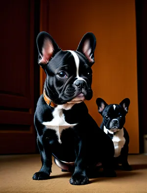 Adorable Bulldog Terrier - Purebred Canine with Wrinkles