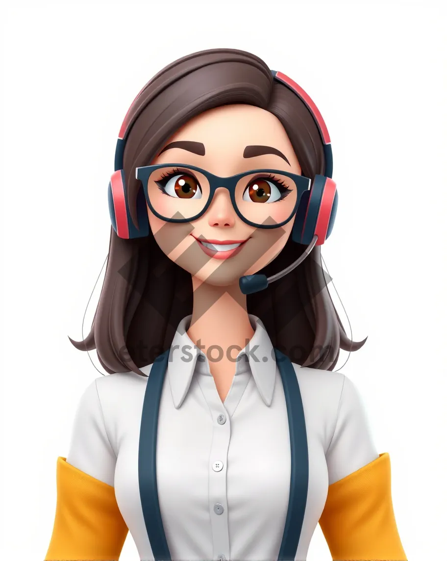 Picture of Attractive model with happy face portrait.