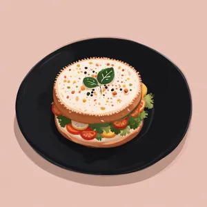 Delicious meal on a fancy dinner plate