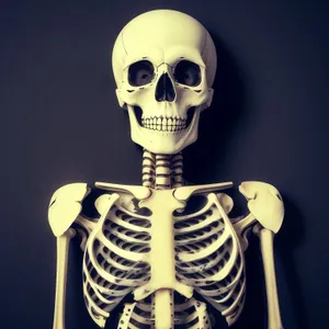 Spooky Skeleton Sculpture: Anatomical Fright in 3D
