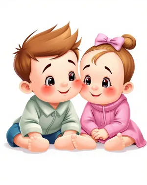 Cute Cartoon Boy Kid Clip Art Illustration
