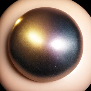Shiny Glass Trackball Button with Reflection
