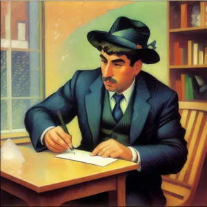 Professional business team working at office desk