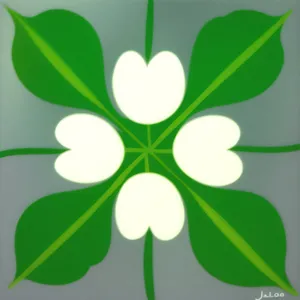 Ecological Clover: Artistic Graphic Symbolizing Environmental Recycling