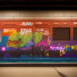 Digital 3D Render of Subway Train Display