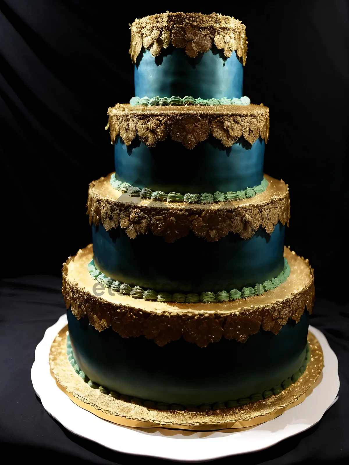 Picture of Delectable Chocolate Cake with Hat and Lifting Device