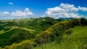 Mountain Valley Summer Landscape Travel Sky